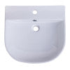 ALFI brand AB110  20" White D-Bowl Porcelain Wall Mounted Bath Sink