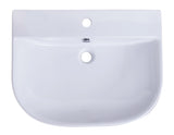 ALFI brand AB111  24" White D-Bowl Porcelain Wall Mounted Bath Sink