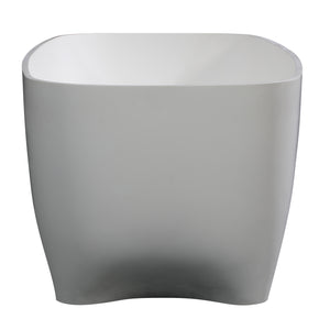 67" White Matte Solid Surface Resin Bathtub