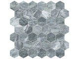 Anatolia Tile 2" Hex Aqua Intenso Brushed Marble Mosaic 5001-0252-0 * 1 Sheet = .99 Sqft * Aqua Intenso Hexagon 2" - premium natural stone mosaic tile from Anatolia Tile, available at PoshHaus showroom in Keene, NH