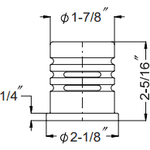 Hamat - 180-1195 GR - Contemporary Air Gap in Graphite