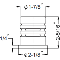 Hamat - 180-1195 GR - Contemporary Air Gap in Graphite