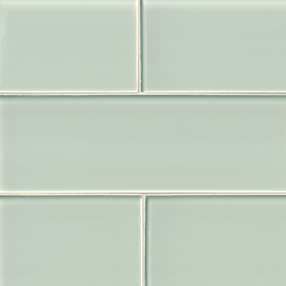 Arctic ice 3x6 glossy glass white subway tile SMOT-GL-T-AI36 product shot multiple tiles top view #Size_3"x6"