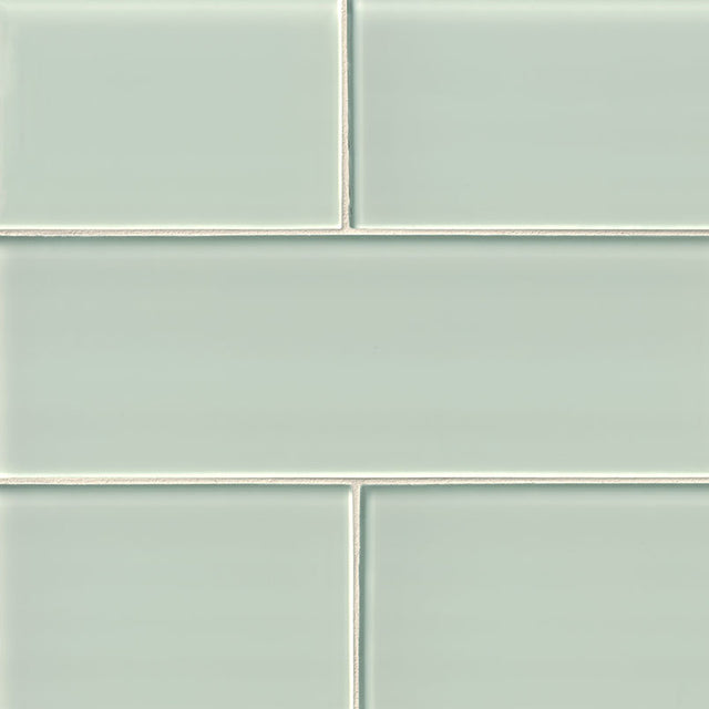 Arctic ice 3x6 glossy glass white subway tile SMOT-GL-T-AI36 product shot multiple tiles top view #Size_3"x6"