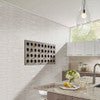 Arctic white 3D ledger panel 6X24 honed marble wall tile LPNLMARCWHI624 3DH product shot multiple tiles angle view