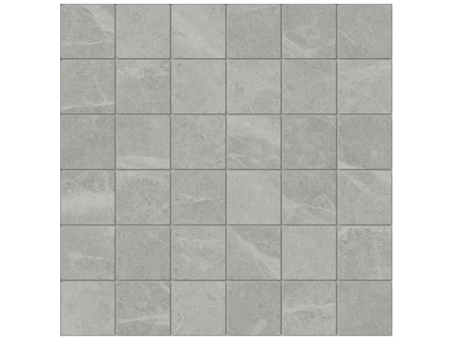 Anatolia Tile 2X2 Torino Argento Matte 36 Piece Porcelain Mosaics. 1 Sheet = .96 Sq. Ft. 4501-0289-0 (63-571) Argento 2x2 - premium natural stone mosaic tile from Anatolia Tile, available at PoshHaus showroom in Keene, NH