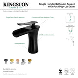 Fauceture LS8423QLL Executive Single-Handle Bathroom Faucet, Brushed Brass