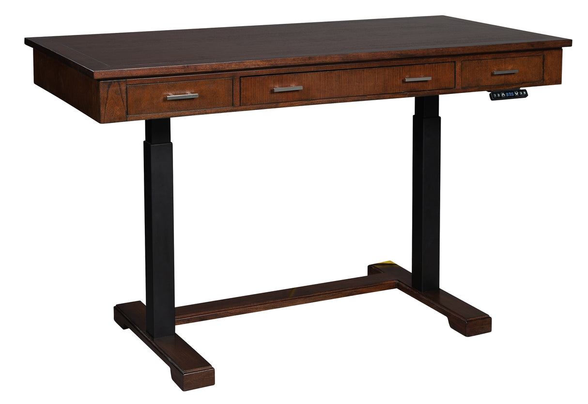 Hekman 28500 Mocha 60in. x 30in. x 29.5in. Adjustable Height Desk