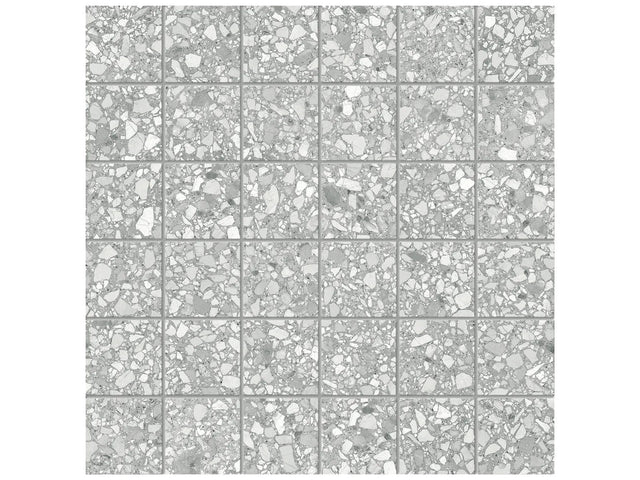 Anatolia Tile 2X2 Station Ash Matte 36 Piece Porcelain Mosaics. 1 Sheet = .96 Sq. Ft. 4501-0318-0 (63-668) Ash 2x2 - premium natural stone mosaic tile from Anatolia Tile, available at PoshHaus showroom in Keene, NH