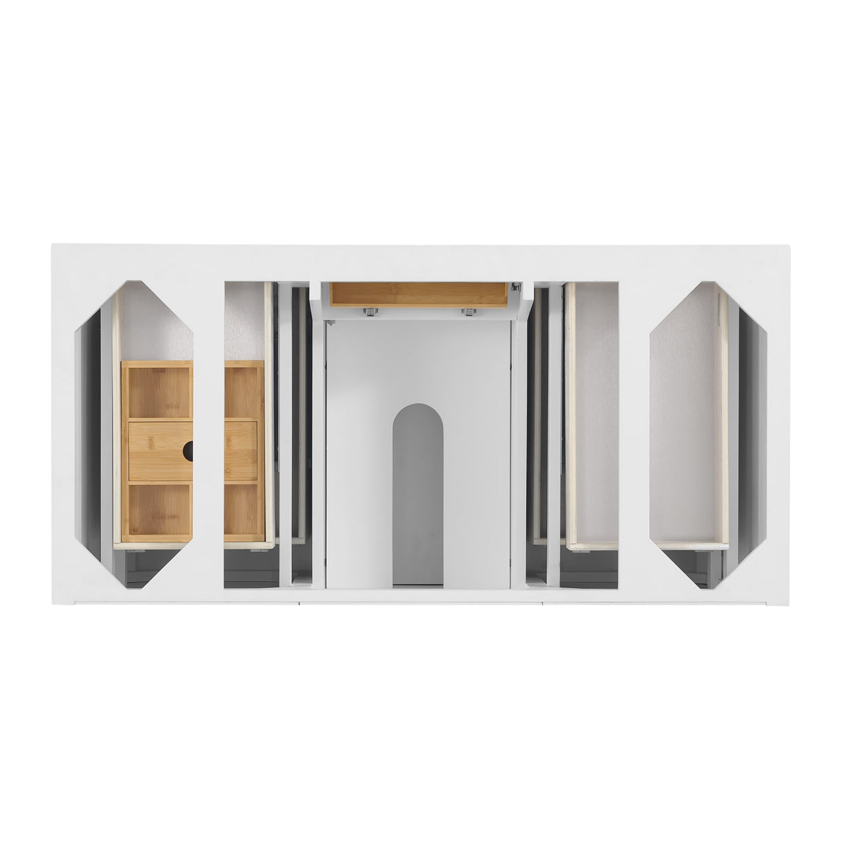 Lorelai 48" Single Vanity, Bright White w/ 3 CM Victorian Silver Silestone Top