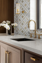 Athena Gold Estrella Polished Mosaic Tile