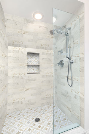 Athena Gold Estrella Polished Mosaic Tile