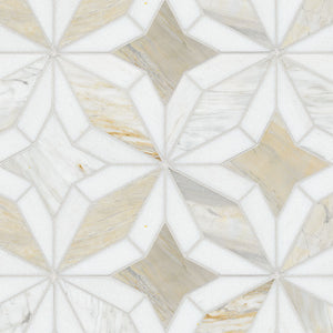 Athena Gold Estrella Polished Mosaic Tile