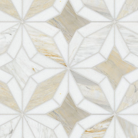 Athena Gold Estrella Polished Mosaic Tile