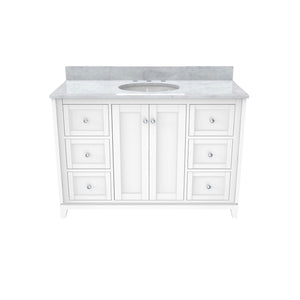 Formosa 48 Inch Modern Console Vanity with Oval Undermount Sink - White
