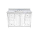 Formosa 48 Inch Modern Console Vanity with Rectangular Undermount Sink - White