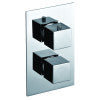 ALFI brand AB2601-PC Polished Chrome Square Knob 1 Way Thermostatic Shower Mixer