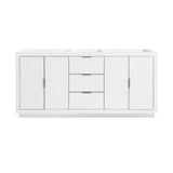 Avanity Austen 72 in. Vanity Only in White with Silver Trim