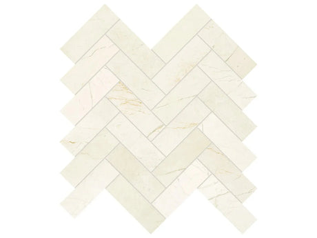 Anatolia Tile 1.25X4 Avorio Crema Herringbone Honed Marble Mosaic 5001-0258-0 * 1 Sheet = .89 Sqft * Avorio Crema Herringbone - premium natural stone mosaic tile from Anatolia Tile, available at PoshHaus showroom in Keene, NH