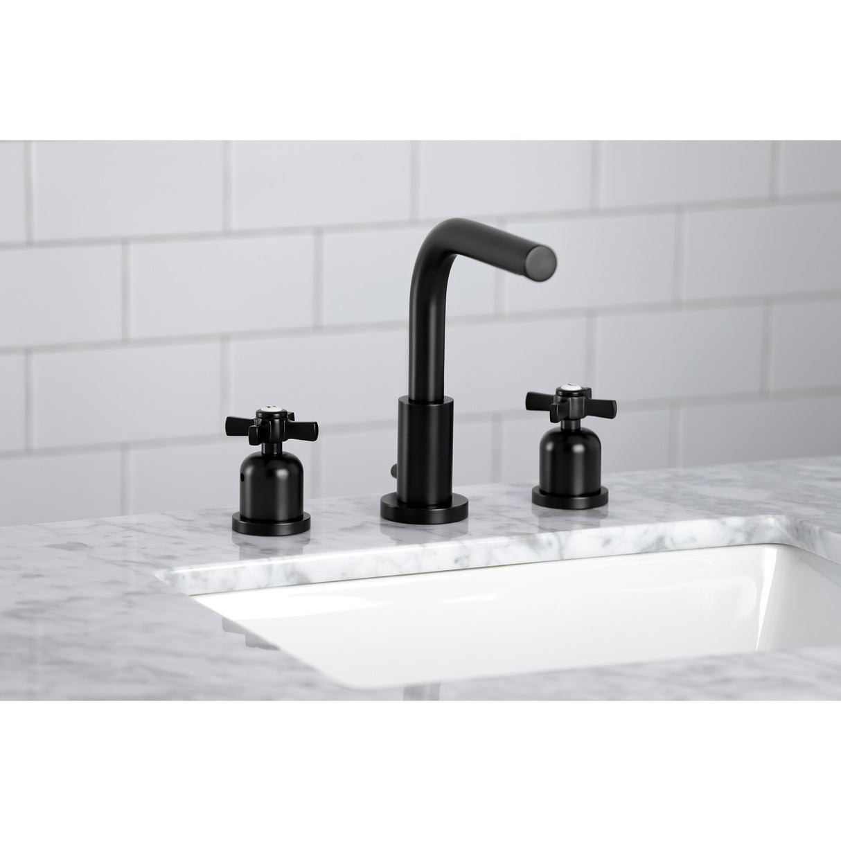 Fauceture FSC8950ZX 8 in. Widespread Bathroom Faucet, Matte Black