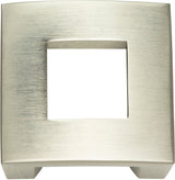 Atlas Homewares Centinel Square Knob 1 1/4 Inch (c-c) Brushed Nickel