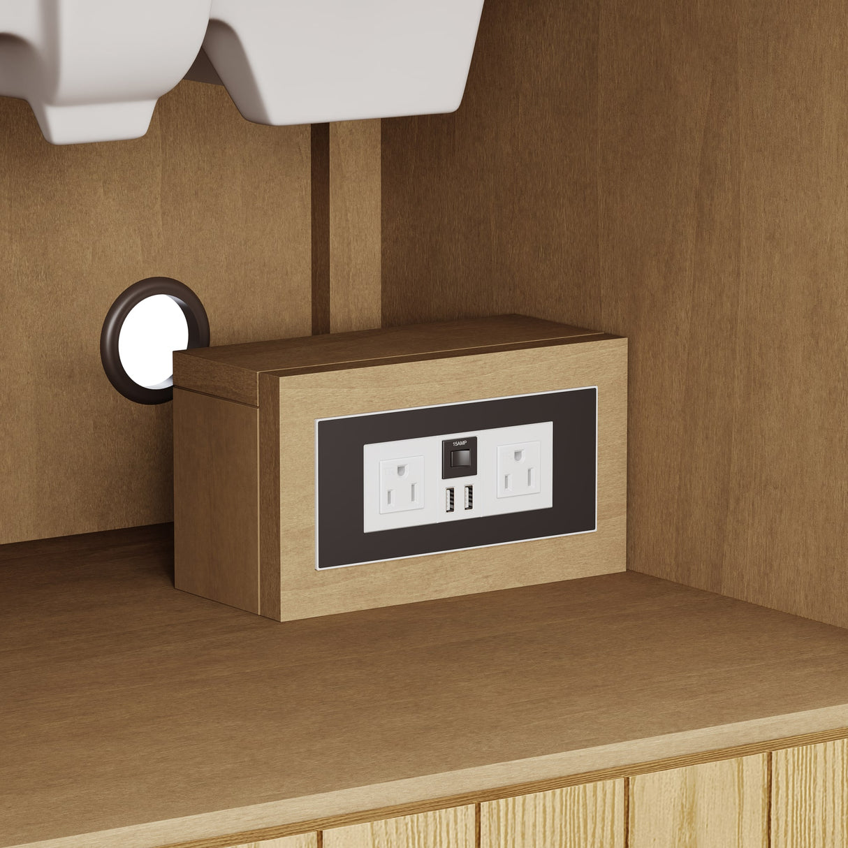 Hudson 30" Single Vanity, Light Natural Oak w/ 3 CM Lime Delight Silestone Top