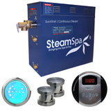 SteamSpa Indulgence 10.5 KW QuickStart Acu-Steam Bath Generator Package in Brushed Nickel IN1050BN