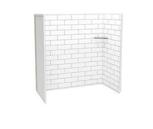 MAAX 103424-301-526 Utile 6030 Composite Direct-to-Stud Three-Piece Tub Wall Kit in Metro Tux