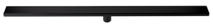ALFI brand 47" Black Matte Brushed Stainless Steel Linear Shower Drain with Solid Cover