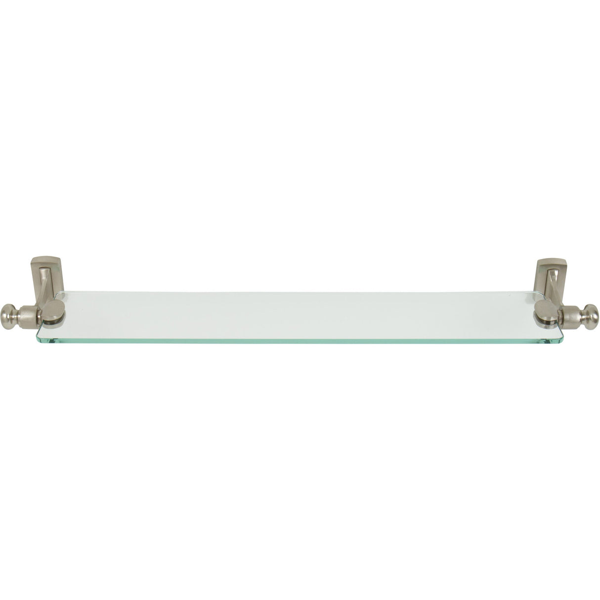 Atlas Homewares Legacy Bath Glass Shelf 24 Inch Brushed Nickel