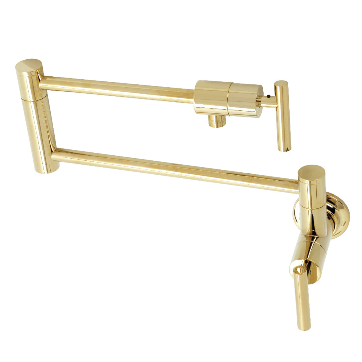 Kingston Brass KS4102CML Manhattan Wall Mount Pot Filler, Polished Brass