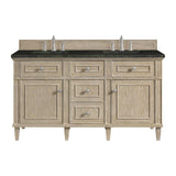 Lorelai 60" Double Vanity, Whitewashed Oak, w/ 3 CM Phantome Eclos Top