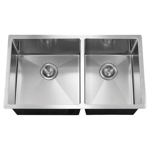 Hamat - AXI-3218D - 10mm Radius Undermount 60/40 Double Bowl Kitchen Sink