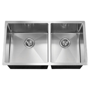 Hamat - AXI-3218D - 10mm Radius Undermount 60/40 Double Bowl Kitchen Sink