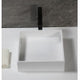 14" Square White Matte Solid Surface Resin Sink