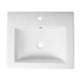 ALFI brand ABC701 White 24" Rectangular Semi Recessed Ceramic Sink with Faucet Hole