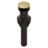 Push & Seal Drain Assembly - No Logo in Brushed Gold