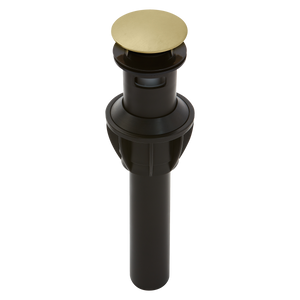 Push & Seal Drain Assembly - No Logo in Brushed Gold
