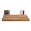 ALFI brand ABS16S-BN Brushed Nickel 16" Folding Teak Wood Shower Seat Bench