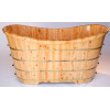 ALFI brand AB1105 63" Free Standing Cedar Wooden Bathtub