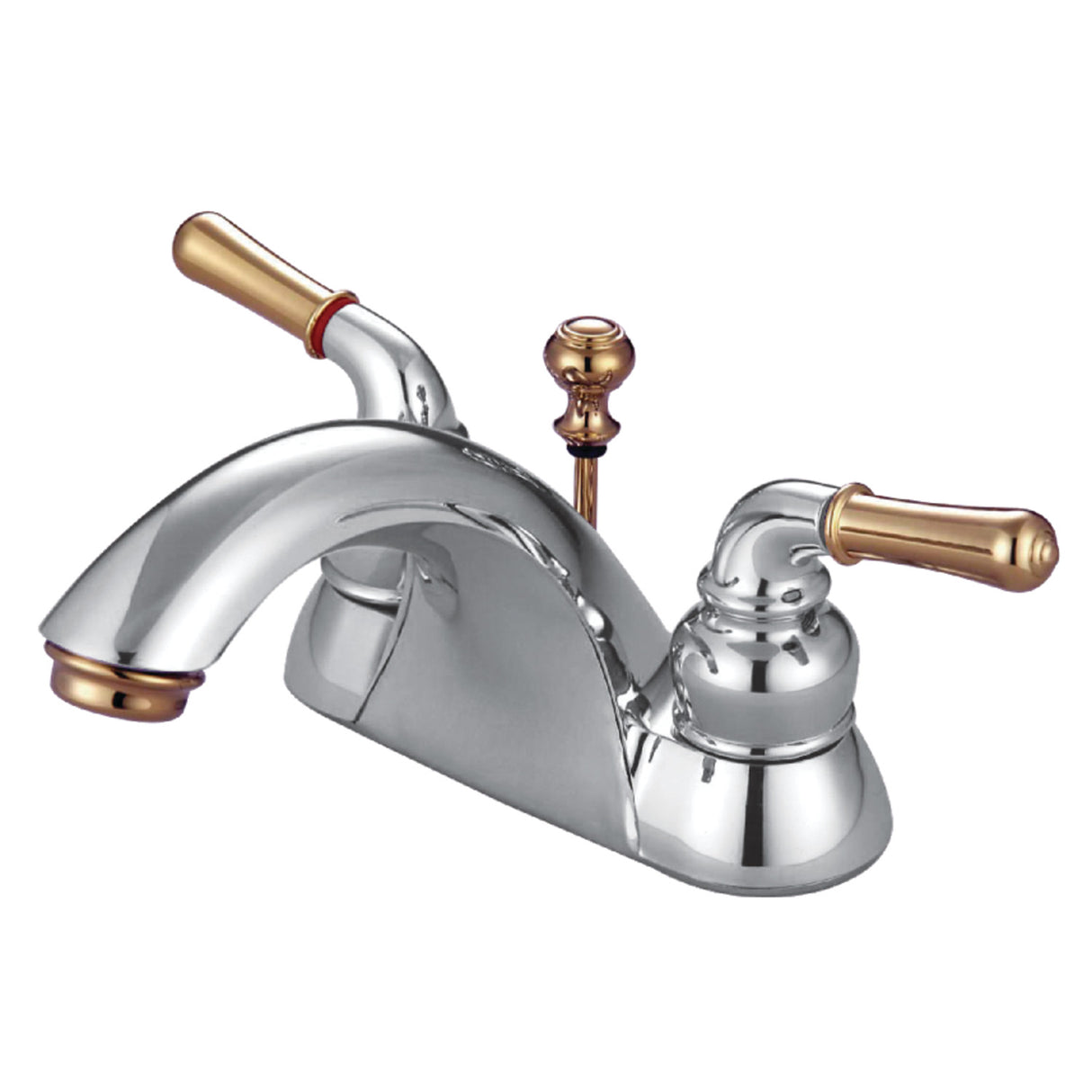 Kingston Brass KB2624 4 in. Centerset Bathroom Faucet, Polished Chrome