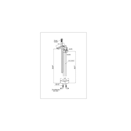 ANZZI FS-AZ0059BN Union 2-Handle Claw Foot Tub Faucet with Hand Shower in Brushed Nickel