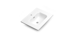 DAX Costa Engineered Wood and Vanity Cabinet with Porcelain Onix Basin, 24", White DAX-COS012411-ONX