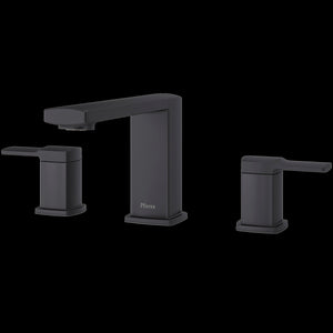 Deckard 2-Handle Roman Tub Trim in Matte Black