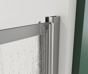 MAAX 136733-970-084-000 Polar Pivot 33-34 ¾ x 64 ½ in. Pivot Shower Door for Alcove Installation with Raindrop glass in Chrome