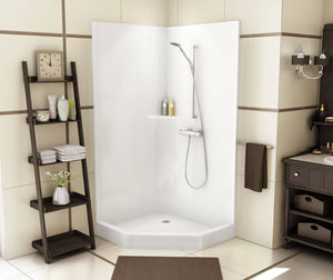 MAAX 140009-000-002-000 CSS40 42 x 42 AcrylX Corner Center Drain One-Piece Shower in White
