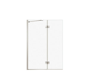 MAAX 137512-900-305-000 Axial Duo 42 x 58 in. 8 mm Pivot Tub Screen for Alcove Installation with Clear glass in Brushed Nickel