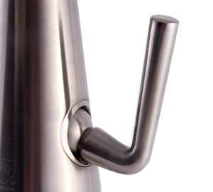 ALFI brand AB1792-BN Brushed Nickel Single Hole Tall Cone Waterfall Bathroom Faucet