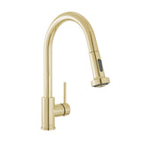 Nouvet Single Handle, Pull-Down Kitchen Faucet in Brushed Gold