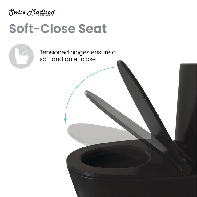 Sublime One-Piece Elongated Toilet Dual-Flush in Matte Black 1.1/1.6 gpf